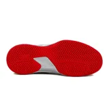 Championes de tenis y pádel Asics Gel-Game 7 para mujer, modelo Clay/OC, en color blanco con detalles en rojo y gris.