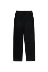 Jeans de tiro alto y corte recto, con diseño clásico de cinco bolsillos, cierre de cremallera y botón metálico.