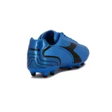 Championes de fútbol Diadora Optimus Futbol MD, color azul con detalles en negro.
