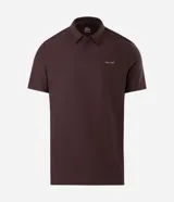 Remera polo deportiva de hombre marca Get Over, color marrón, confeccionada en tejido tecnológico de poliamida con tecnología dry y acabado liviano. Cuenta con cuello polo, cartera de botones y mangas cortas.
