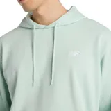 Canguro verde agua de hombre, con capucha y cordones ajustables, bolsillo tipo canguro y logo de New Balance bordado en el pecho.