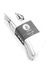 Medias blancas estilo crew con el logo de Volcom bordado en negro.