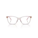Armazón para lentes Vogue Eyewear modelo 5518, color rosa pálido, con forma cuadrada y detalles dorados en las bisagras.