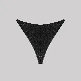 Bombacha de lycra negra de tiro alto con cavado ochentero y entrepierna de algodón PIMA.