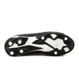 Championes de fútbol Diadora Cancha Md Space Teen, color negro con detalles en blanco.