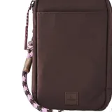 Bandolera Rip Curl modelo Bilbao Sling de color marrón, con bolsillo frontal y tira de cordón trenzado en tonos marrón y rosado. Incluye parche con logo de la marca en la parte inferior.
