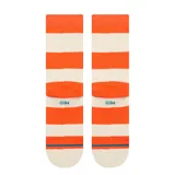 Medias Stance Fred Crew a rayas horizontales color naranja y blanco.
