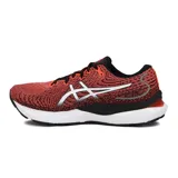 Championes de running Asics Gel-Cumulus 24 SE, modelo para hombre en color rojo coral y negro con suela blanca y amortiguación FF Blast.