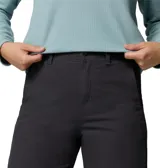 Pantalón de pierna ancha estilo chino, confeccionado en tejido de algodón elástico resistente a la abrasión. Presenta cintura alta, trabillas para cinturón, bolsillos inclinados laterales y bolsillos traseros con cierre de seguridad.