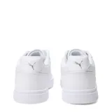 Championes Puma Caven III de estilo urbano, color blanco, con diseño de corte bajo, perforaciones en la puntera y logo de la marca en el lateral.