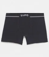 Bóxer negro sin costuras de poliamida con elástico en la cintura con el logo de la marca.