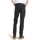 Pantalón Timberland de denim negro, corte recto, con bolsillos delanteros y traseros.