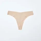 Pack de dos braguitas brasileñas de corte invisible, confeccionadas en microfibra de color rosa nude, con diseño de tiro medio y acabado sin costuras.