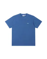 Remera de manga corta con efecto de teñido pigmentado, cuello redondo elástico y pequeño logo bordado en el pecho.