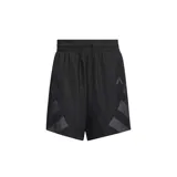 Short deportivo adidas de la línea Anthony Edwards, color negro con detalles reflectantes en los laterales y cintura elástica con cordón ajustable.