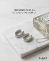 Caravanas tipo argolla ovalada de acero italiano con incrustación de nácar.