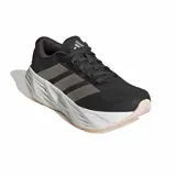 Championes de running Adidas Galaxy 8 W para mujer, de color negro con suela blanca amortiguada, entresuela esculpida y detalles reflectantes.