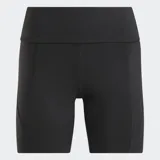 Calza corta de lycra negra, tiro alto, corte ajustado y tecnología RBK-DRY.