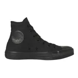 Championes Converse Chuck Taylor All Star de caña alta, color negro, confeccionados en lona con suela de goma.