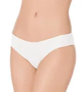 Bombacha bikini de algodón color blanco, con tiro medio.