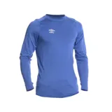 Remera térmica azul de manga larga con logo de Umbro estampado en el pecho.