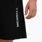Short deportivo negro para hombre, diseñado para trail running y actividades outdoor. Confeccionado en tejido ligero y elástico con tecnología de secado rápido y protección UV +50. Cuenta con cintura elástica y detalles reflectantes.
