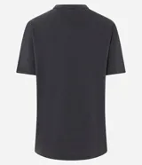 Remera de algodón gris oscuro con estampa frontal inspirada en el automovilismo y cuello redondo.