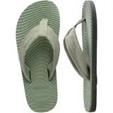 Ojotas Havaianas Surfer Coast, color negro, con tiras de tela texturizada y suela con diseño ondulado.