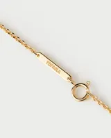 Collar de cadena fina en oro de 18k, modelo básico y elegante de PDPAOLA.