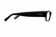 Lentes con protección contra luz azul y UV400, con montura rectangular de color negro y cristales transparentes.