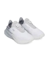 Championes deportivos Under Armour con tecnología de amortiguación UA Flow, parte superior de material ripstop transpirable y sistema de ajuste BOA. Presentan un diseño versátil con talón convertible y entresuela con estampado degradado.