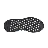 Championes Adidas modelo I-5923, de color azul marino con las icónicas tres tiras laterales en blanco. Presentan una combinación de materiales en la capellada, incluyendo malla y refuerzos de gamuza, montados sobre una entresuela blanca con tecnología Boost para mayor amortiguación.