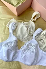 Kit de soutien con aro y breteles acolchados, con gran cubrimiento de busto y detalles de encaje.