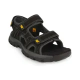 Sandalias CAT Giles de hombre, color negro, con ajuste de velcro.