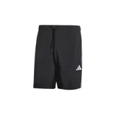 Shorts Adidas Essential Chelsea 3 Tiras, color negro con logo y tres tiras blancas en los laterales.
