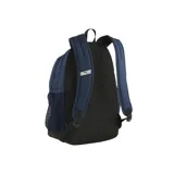 Mochila Puma Deck negra con correas acolchadas ajustables, panel trasero acolchado, compartimento principal con cierre, bolsillo frontal con cremallera y bolsillo lateral de malla.