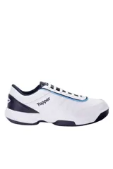 Championes deportivos Topper Tie Break III de color blanco con detalles en azul marino y celeste.