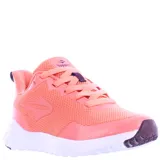 Championes deportivos Topper modelo Strong Pace III, color rosa con detalles en violeta. Presentan capellada de malla transpirable, cierre con cordones y suela blanca con refuerzo en la puntera.