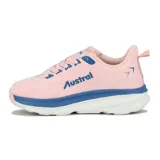 Championes de running Austral Champion Kid, color rosa claro con detalles en azul y suela blanca.