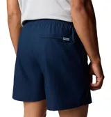 Short de baño Columbia Pfg Rambler, color azul marino, con cintura elástica ajustable, calzoncillos interiores de malla, bolsillos laterales y bolsillo trasero con cierre de seguridad.