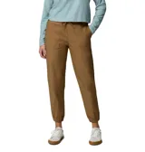 Pantalón jogger Columbia modelo Roc Ripstop, color marrón, con cintura elástica ajustable con cordón, bolsillos frontales tipo cargo y puños elásticos en los tobillos.