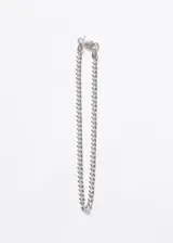Pulsera de eslabones tipo cubana, fabricada en plata 925 italiana, con cierre de mosquetón.