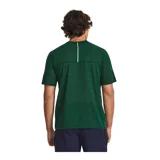 Remera deportiva Under Armour de manga corta, color verde melange, con cuello redondo y el logo de la marca estampado en el pecho.