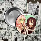 Pin metálico con la imagen de Tanjiro Kamado, personaje del anime Kimetsu no Yaiba.