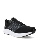 Championes de running New Balance modelo 460, color negro con entresuela blanca. Presentan un diseño de malla transpirable con refuerzos sintéticos y el logo de la marca en los laterales.