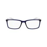 Armazón para lentes Columbia 8047/59 col 410, de forma rectangular, color azul marino con detalles en gris marmolado en las patillas.