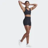 Short de compresión de tiro alto, confeccionado en tejido suave con acabado mate, diseñado para brindar soporte y cobertura durante el entrenamiento.