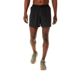 Short deportivo Asics de hombre, color negro, con cintura elástica y logo reflectivo en la pierna.