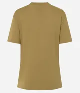 Remera de manga corta con cuello redondo, confeccionada en algodón peruano con acabado suedine. Diseño básico sin estampa, de corte clásico y textura suave.