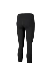 Calza deportiva Puma modelo Active Tights para mujer, de color negro, con ajuste ceñido y el logo de la marca en blanco estampado en la pierna izquierda.